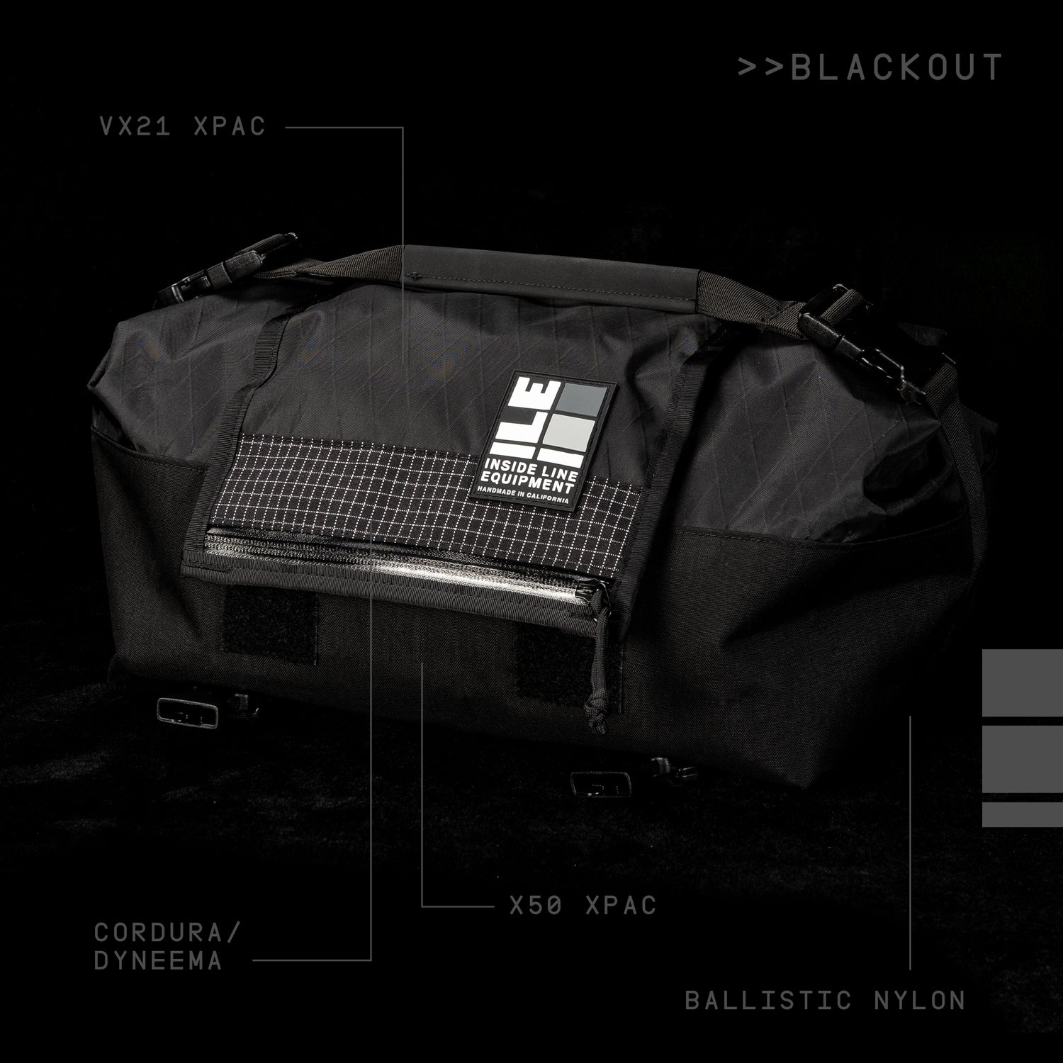 Porteur Rackbag - Waterproof Bike Bag - X-Pac Sailcloth &amp; Cordura - Front Rack Bicycle Bag - 42L Capacity - Handmade in USA