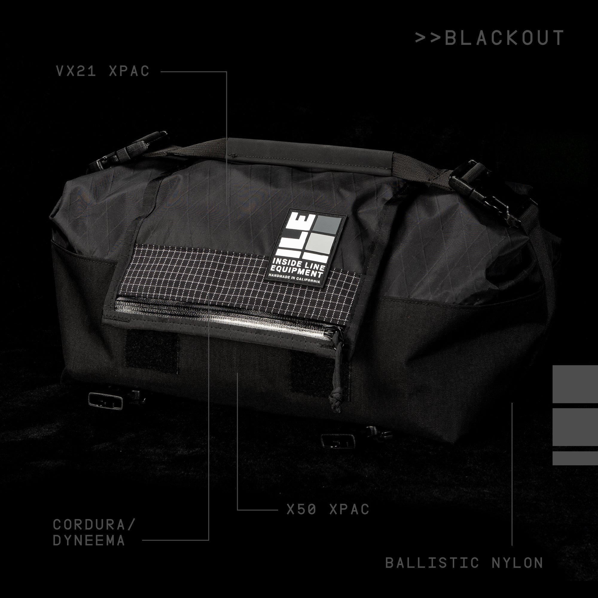 Porteur Rackbag - Waterproof Bike Bag - X-Pac Sailcloth &amp; Cordura - Front Rack Bicycle Bag - 42L Capacity - Handmade in USA