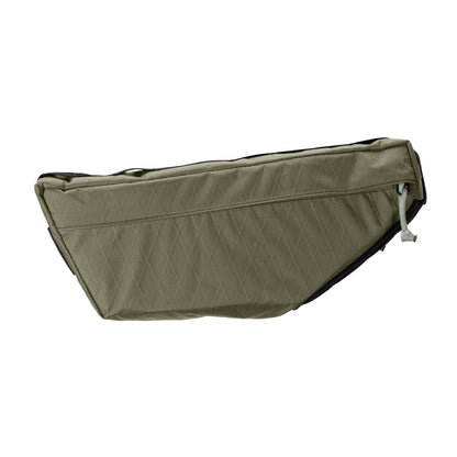 Bicycle Frame Bag - Weatherproof Bikepacking Bag - X-Pac Sailcloth - Tool Organization System - 3L Capacity - YKK Uretek Zippers - Handmade in USA