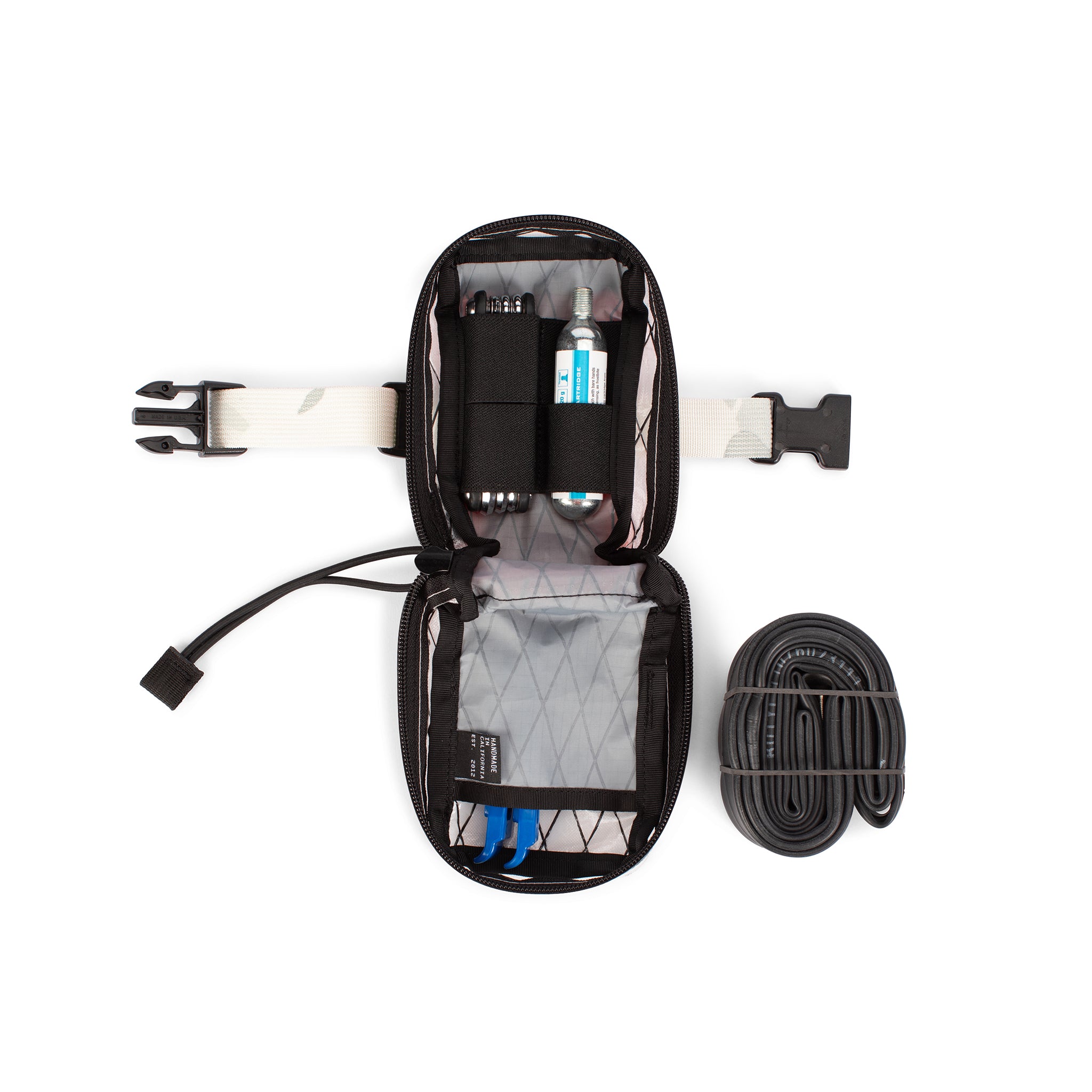 bike seat bag - Handmade Waterproof Bike Bag - UX10 reflective - under seat mount - bike tool bag - cycling road bike bag - Made in Berkeley, California