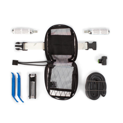 bike seat bag - Handmade Waterproof Bike Bag - UX10 reflective - under seat mount - bike tool bag - cycling road bike bag - Made in Berkeley, California