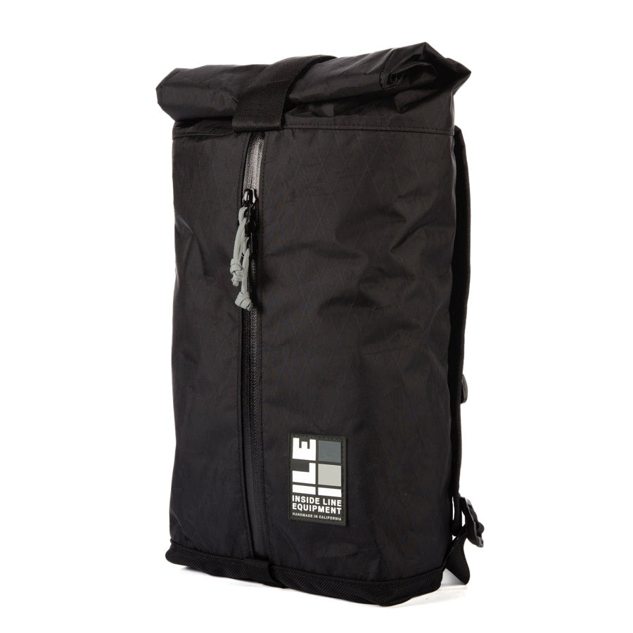11L technical backpack - Compact Backpack - hiking day pack - XPAC - Water-resistant Roll-Top - hydration sleeve - waterproof YKK zipper - Made in California