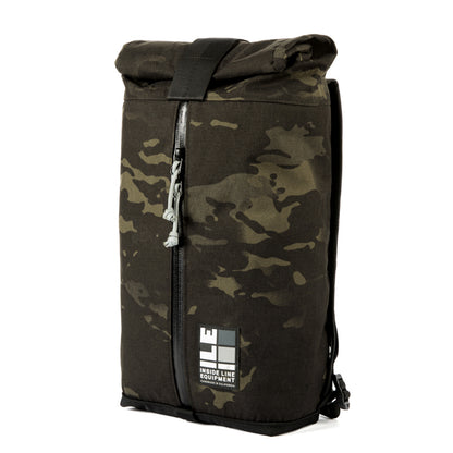 11L technical backpack - Compact Backpack - hiking day pack - XPAC - Water-resistant Roll-Top - hydration sleeve - waterproof YKK zipper - Made in USA