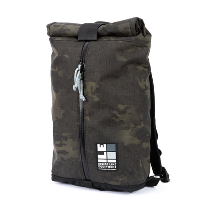 11L technical backpack - Compact Backpack - hiking day pack - XPAC - Water-resistant Roll-Top - hydration sleeve - waterproof YKK zipper - Made in USA