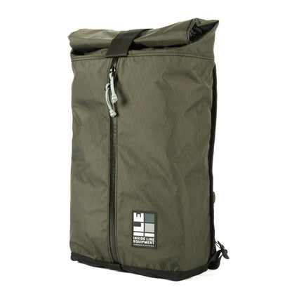 18L - Techinical Backpack - hiking day pack - XPAC - Water-resistant Roll-Top - hydration sleeve - waterproof YKK zipper - Made in USA - Lifetime Guarantee