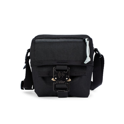 Black Cordura handmade camera cross body - mirrorless camera - street photography - Cobra buckle - XPAC - made in USA