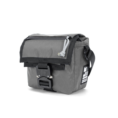 Gray VX21 - handmade camera cross body - mirrorless camera - street photography - Cobra buckle - XPAC - made in USA
