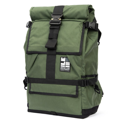 default XL - Handmade Backpack - Commuter Cycling Bag - XPAC - Waterproof Roll-Top - TPU welded liner - Laptop Sleeve - Made in California - EDC Everyday Carry Backpack