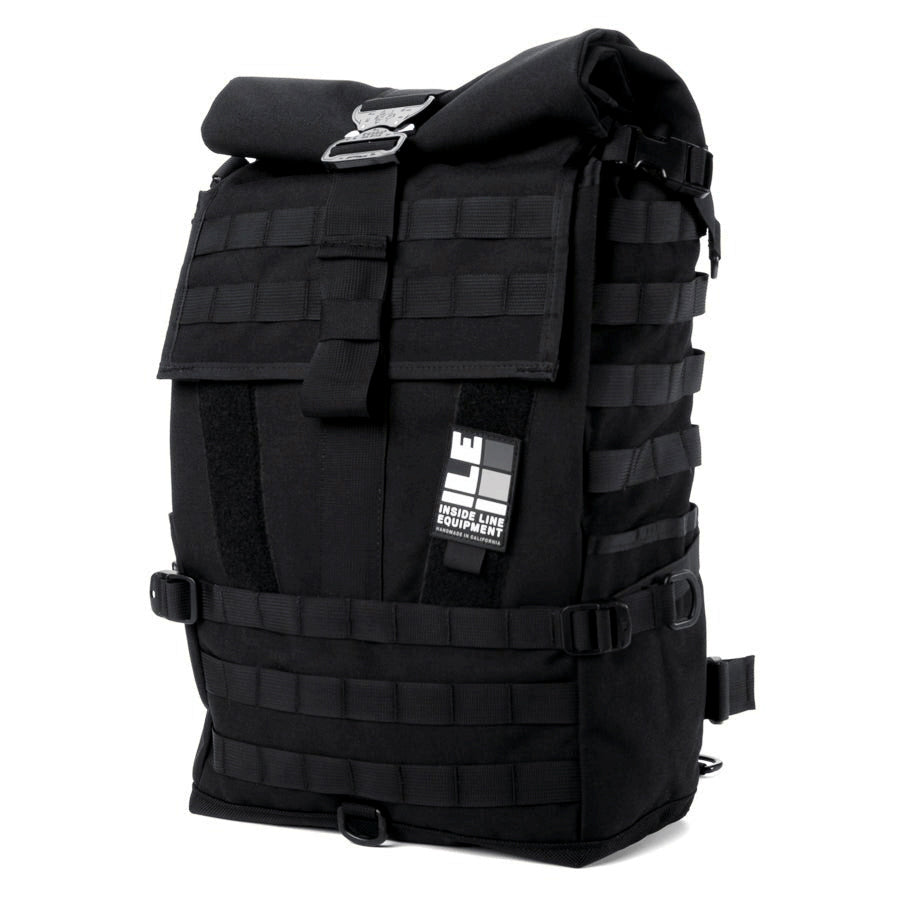  TPU welded seam liner - MOLLE system - Handmade Backpack - Commuter Cycling Bag - XPAC - Waterproof Roll-Top - Laptop Sleeve - Made in USA