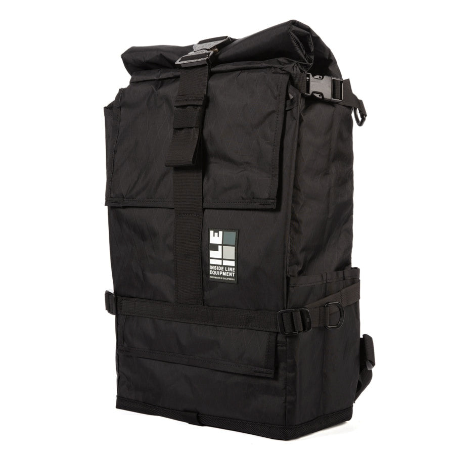  TPU welded seam liner - Handmade Backpack - Commuter Cycling Bag - XPAC - Waterproof Roll-Top - Laptop Sleeve - Made in USA - EDC Everyday Carry Backpack - YKK Zippers