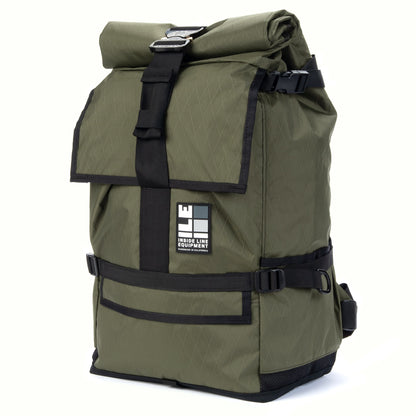 default XL - Military Grade Backpack - Commuter Cycling Bag - XPAC - Waterproof Roll-Top - TPU welded liner - Laptop Sleeve - Made in Berkeley, CA