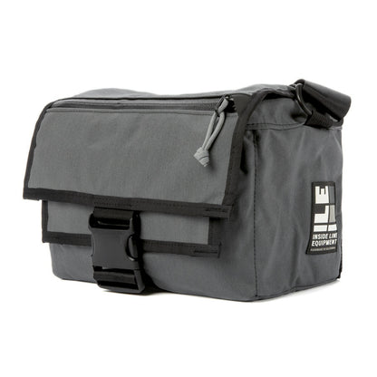 Gray Cordura - handmade camera bag - weatherproof - mirrorless - DSLR - street photography - adjustable velcro dividers - XPAC - made in USA
