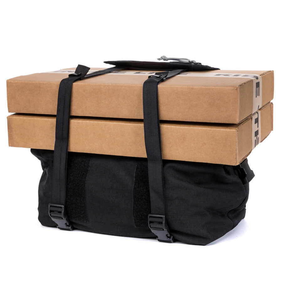 Porteur Rackbag - Waterproof Bike Bag - X-Pac Sailcloth &amp; Cordura - Front Rack Bicycle Bag - 42L Capacity - Handmade in USA