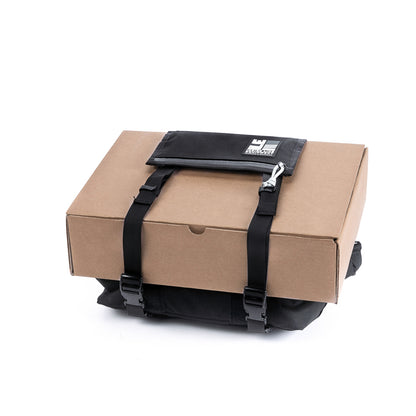 Porteur Rackbag - Waterproof Bike Bag - XPac, Waxed Canvas &amp; Cordura - Front Rack Bicycle Bag - 16L expands to 30L Capacity - Handmade in USA