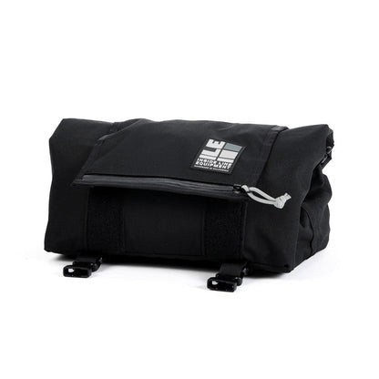 Porteur Rackbag - Waterproof Bike Bag - XPac, Waxed Canvas &amp; Cordura - Front Rack Bicycle Bag - 16L expands to 30L Capacity - Handmade in USA