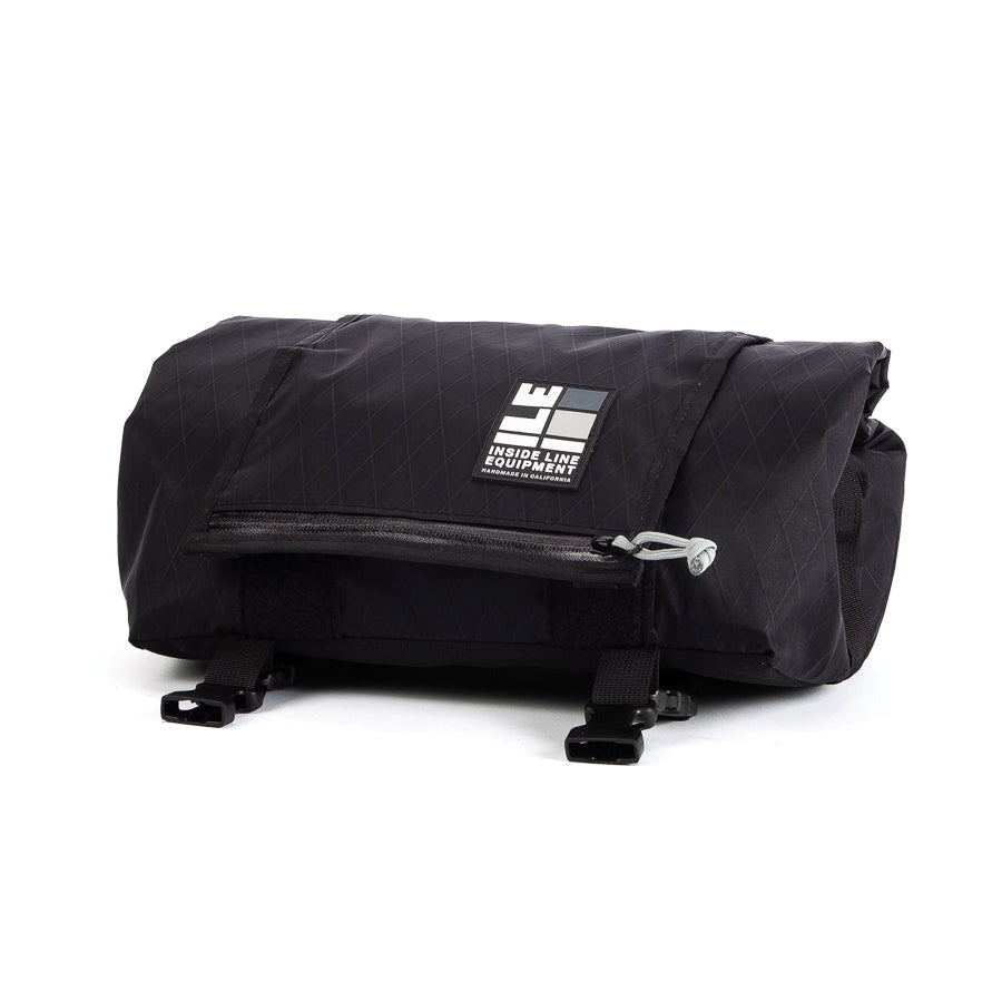 Porteur Rackbag - Waterproof Bike Bag - XPac, Waxed Canvas &amp; Cordura - Front Rack Bicycle Bag - 16L expands to 30L Capacity - Handmade in USA