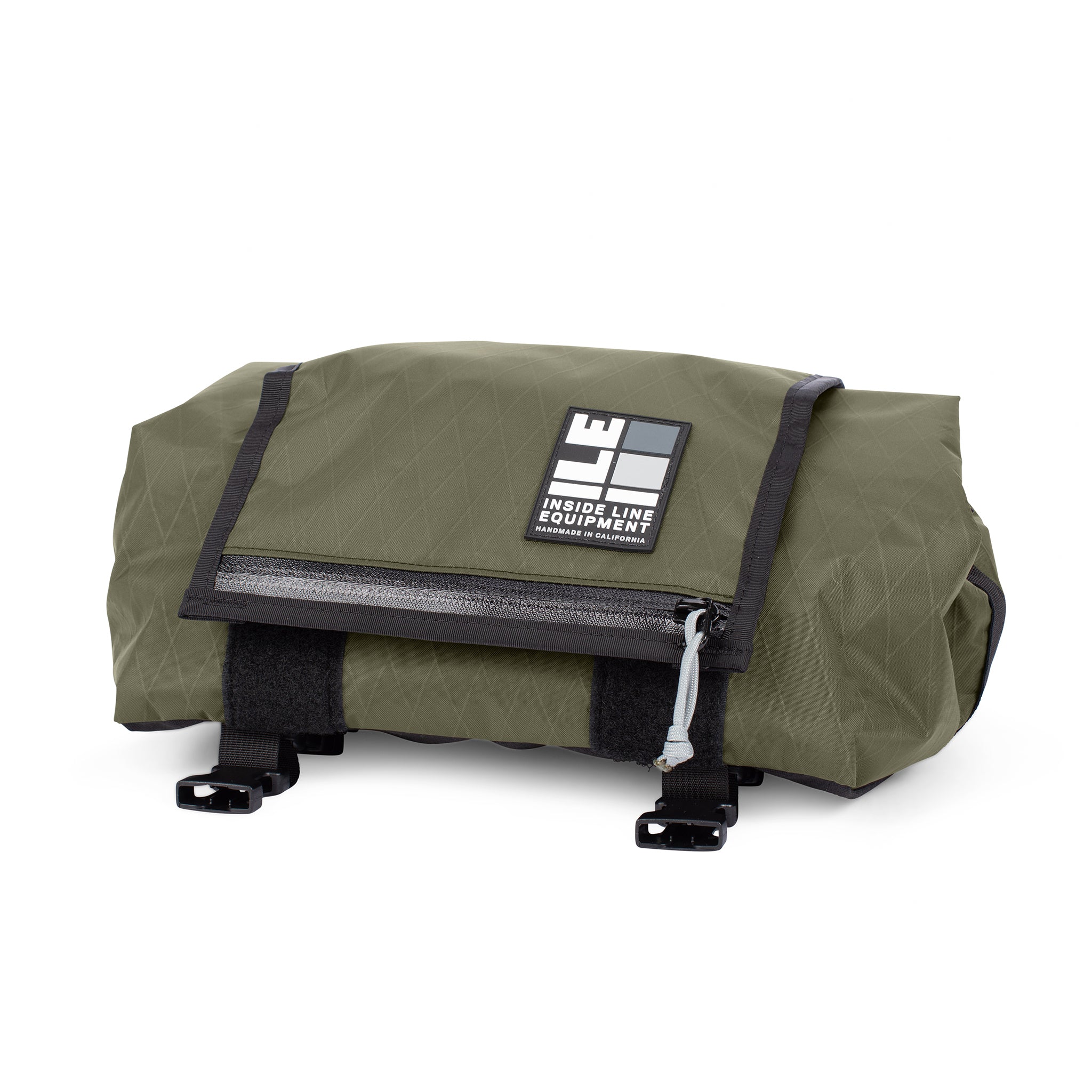 Porteur Rackbag - Waterproof Bike Bag - XPac, Waxed Canvas &amp; Cordura - Front Rack Bicycle Bag - 16L expands to 30L Capacity - Handmade in USA