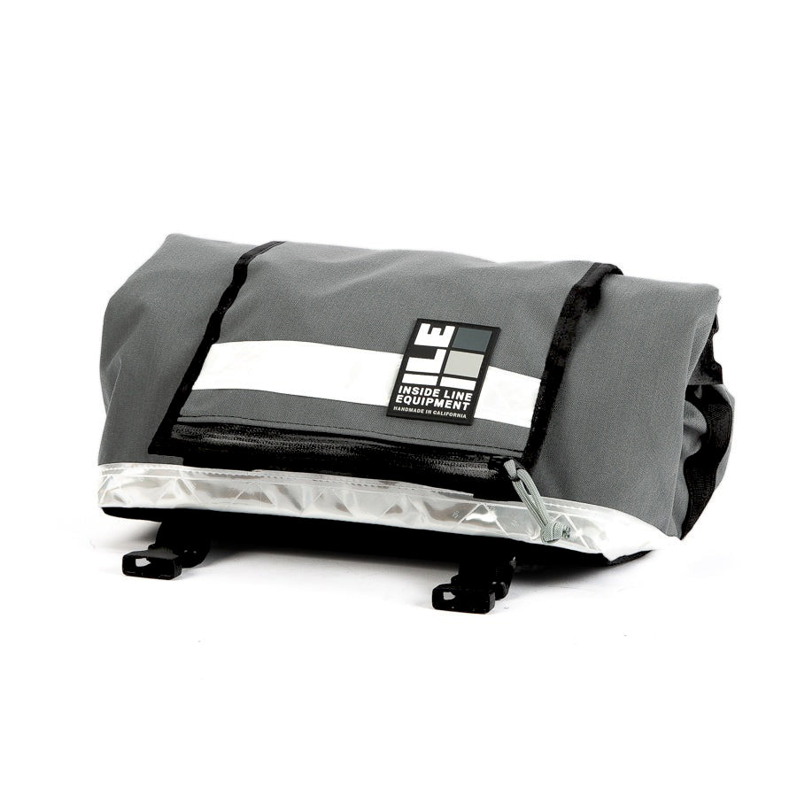 Porteur Rackbag - Waterproof Bike Bag - XPac, Waxed Canvas &amp; Cordura - Front Rack Bicycle Bag - 16L expands to 30L Capacity - Handmade in USA
