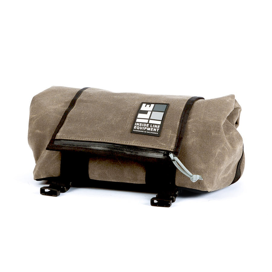 Porteur Rackbag - Waterproof Bike Bag - XPac, Waxed Canvas &amp; Cordura - Front Rack Bicycle Bag - 16L expands to 30L Capacity - Handmade in USA