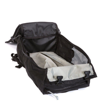 race-day-bag - Handmade Backpack - Commuter Cycling Bag - XPAC - Panel Loader - Helmet Pocket - Travel bag - Made in California