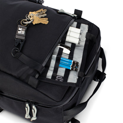 40L - Commuter Backpack - Water Resistant - Travel Backpack - hiking waist belt - Carry-on Bag - XPac - Cordura - Handmade Backpack - Made in USA