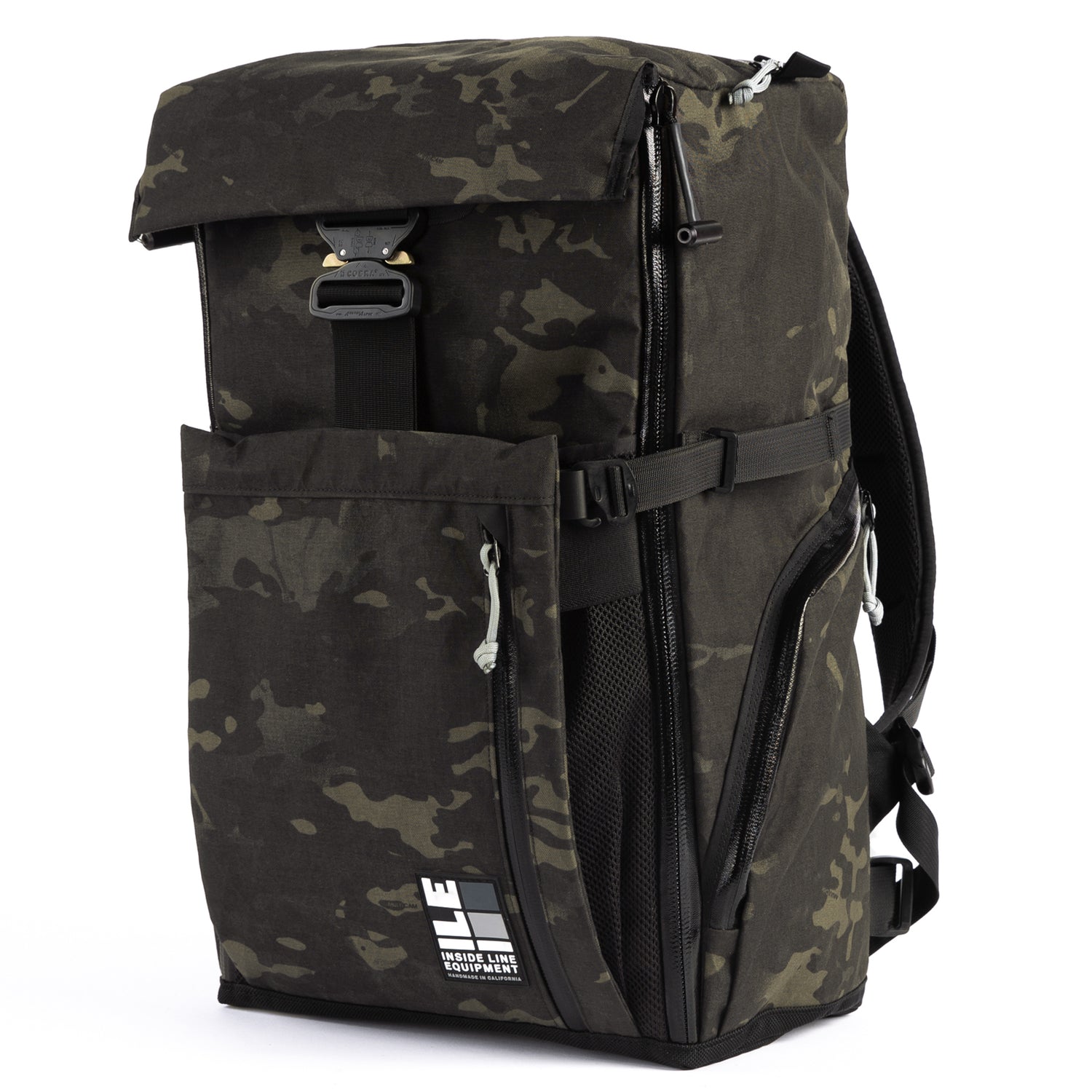 Travel Pack - 40L - Handmade Backpack - Front Panel Loader - Cary-on Bag - Travel Backpack - Water Resistant - XPac Sailcloth - Made in USA - Lifetime Warranty - travel backpack - carry-on backpack - water-resistant backpack - durable travel backpack - laptop travel backpack - weatherproof carry-on - everyday carry backpack (EDC) - waterproof zippers - backpack with laptop sleeve - expandable travel backpack