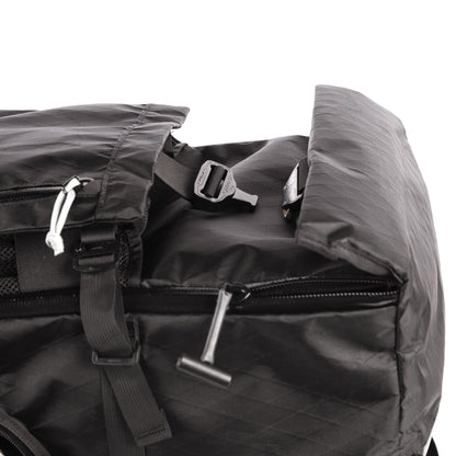 Travel Pack - 40L - Handmade Backpack - Front Panel Loader - Cary-on Bag - Travel Backpack - Water Resistant - XPac Sailcloth - Made in USA - Lifetime Warranty - travel backpack - carry-on backpack - water-resistant backpack - durable travel backpack - laptop travel backpack - weatherproof carry-on - everyday carry backpack (EDC) - waterproof zippers - backpack with laptop sleeve - expandable travel backpack - Cobra Buckle
