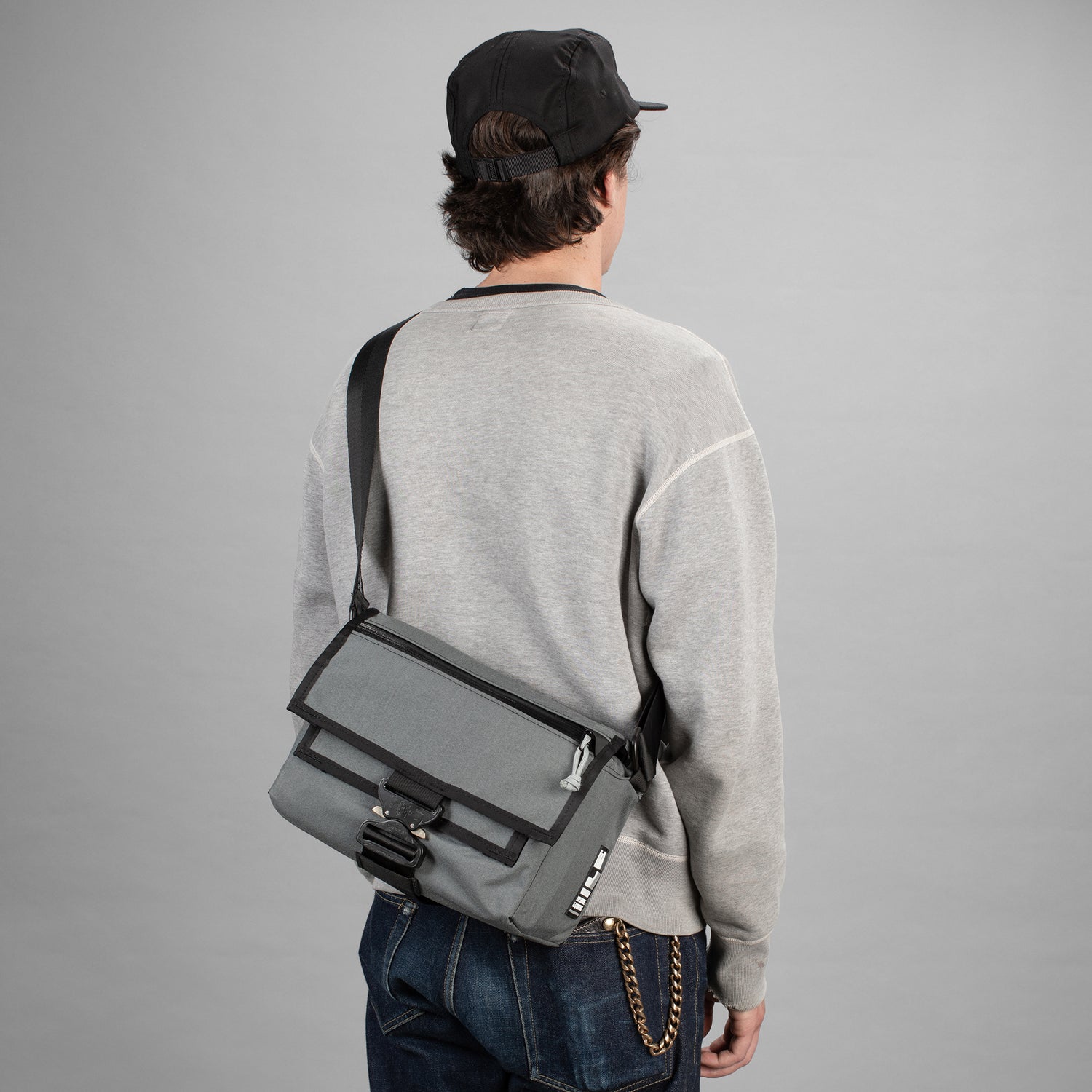 Gray Cordura - handmade camera bag - weatherproof - mirrorless - DSLR - street photography - adjustable velcro dividers - XPAC - made in USA
