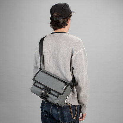 Gray Cordura - handmade camera bag - weatherproof - mirrorless - DSLR - street photography - adjustable velcro dividers - XPAC - made in USA
