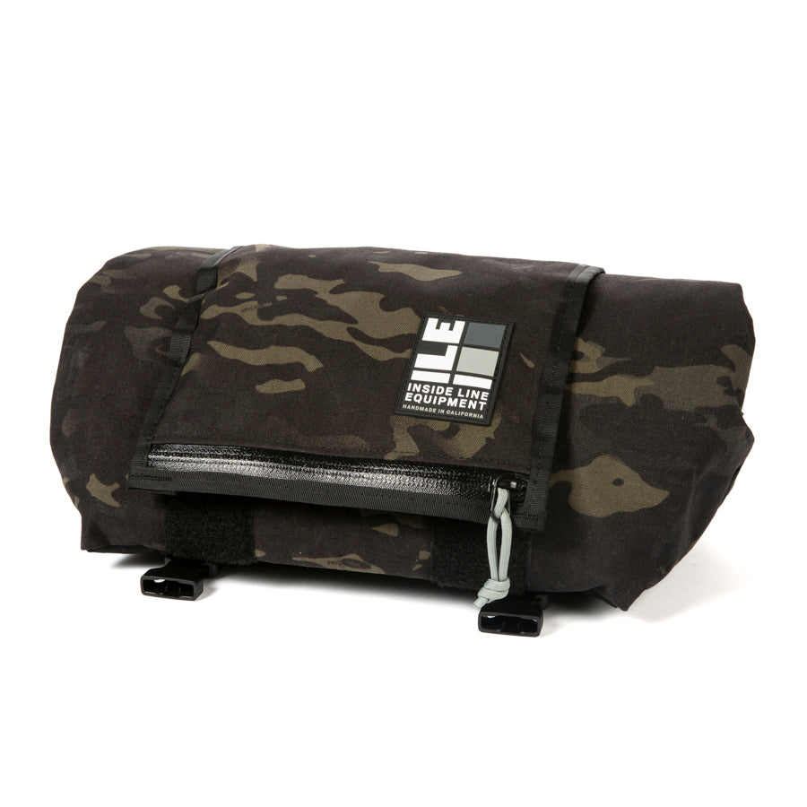 Porteur Rackbag - Waterproof Bike Bag - XPac, Waxed Canvas &amp; Cordura - Front Rack Bicycle Bag - 16L expands to 30L Capacity - Handmade in USA