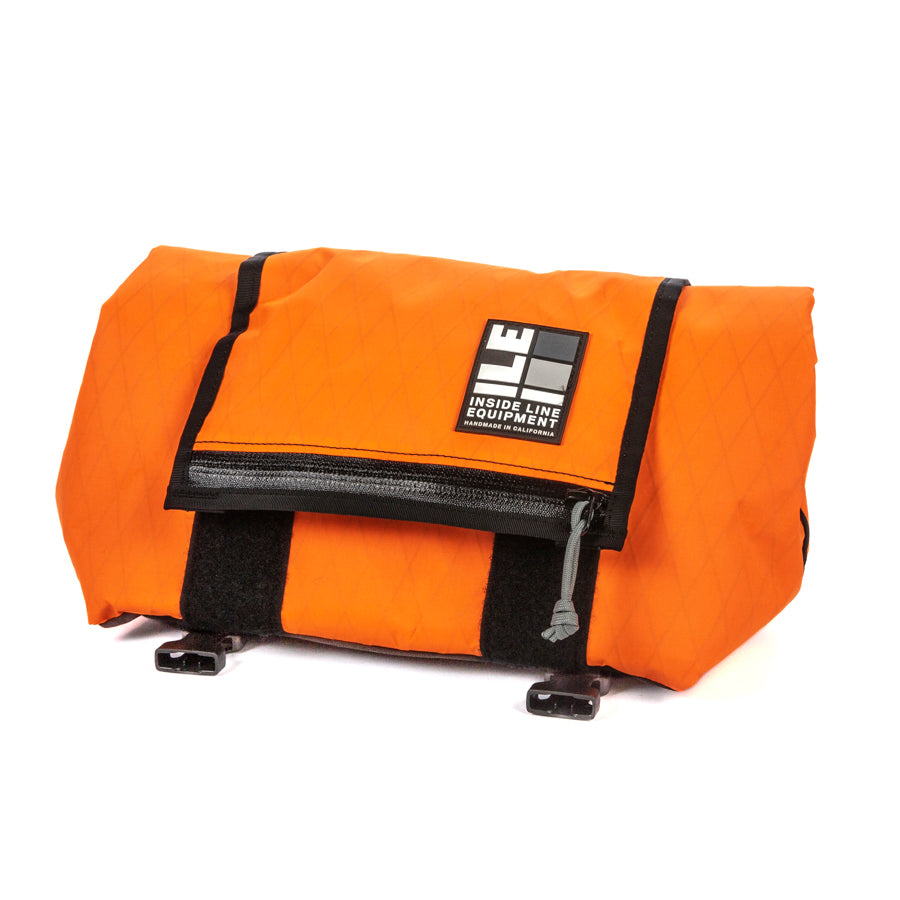 Porteur Rackbag - Waterproof Bike Bag - XPac, Waxed Canvas &amp; Cordura - Front Rack Bicycle Bag - 16L expands to 30L Capacity - Handmade in USA