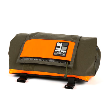 Porteur Rackbag - Waterproof Bike Bag - XPac, Waxed Canvas &amp; Cordura - Front Rack Bicycle Bag - 16L expands to 30L Capacity - Handmade in USA
