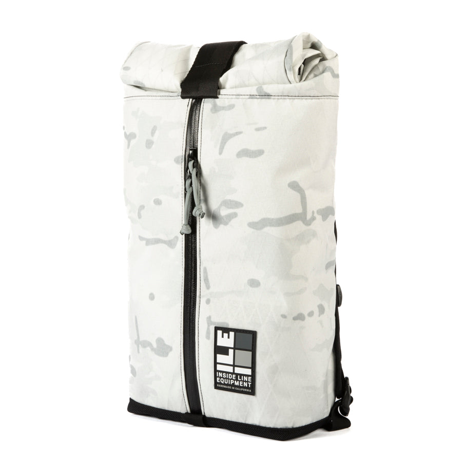 11L technical backpack - Compact Backpack - hiking day pack - XPAC - Water-resistant Roll-Top - hydration sleeve - waterproof YKK zipper - Made in USA