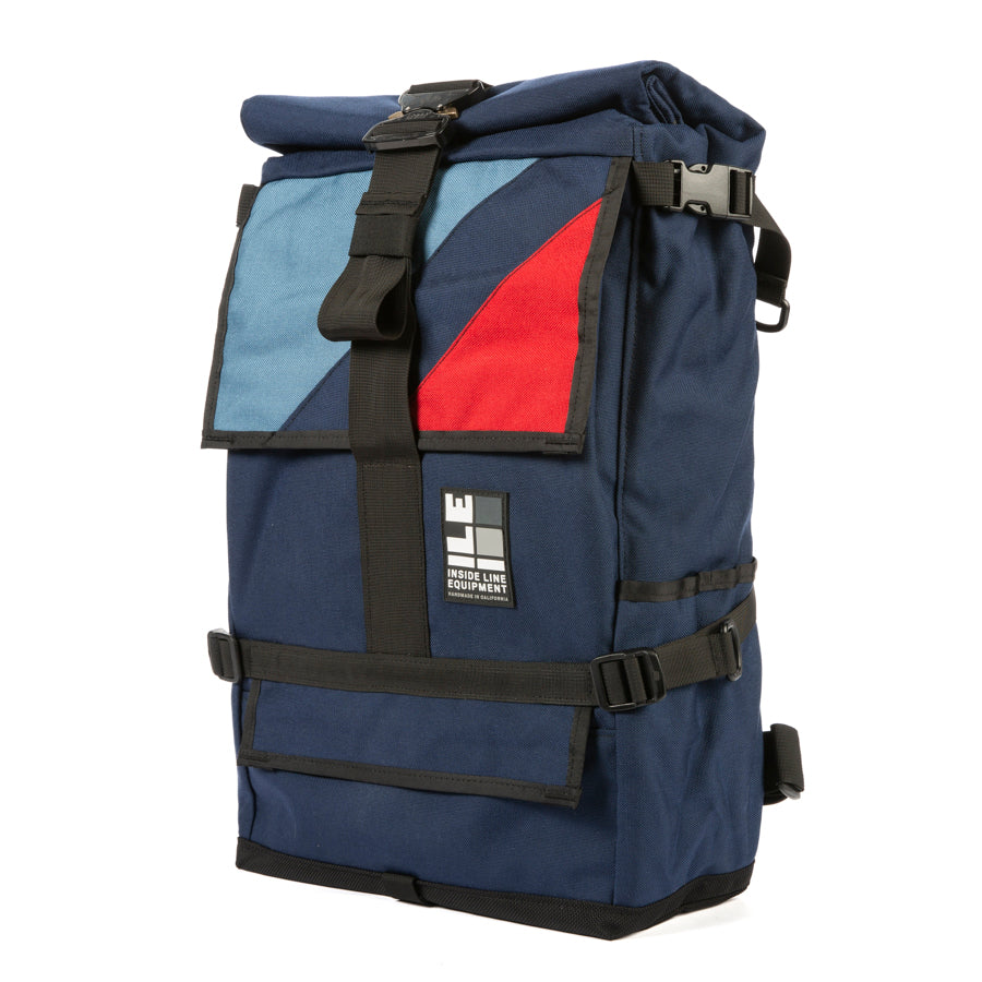 TPU welded seam liner - Handmade Backpack - Commuter Cycling Bag - XPAC - Waterproof Roll-Top - Laptop Sleeve - Made in USA - EDC Everyday Carry Backpack - YKK Zippers