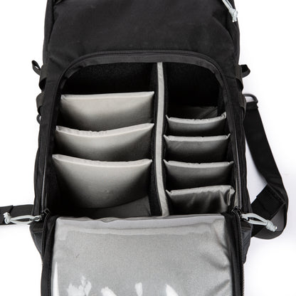  hiking camera backpack - YKK waterproof zippers - professional photographer bag - adjustable dividers - XPAC - made in USA
