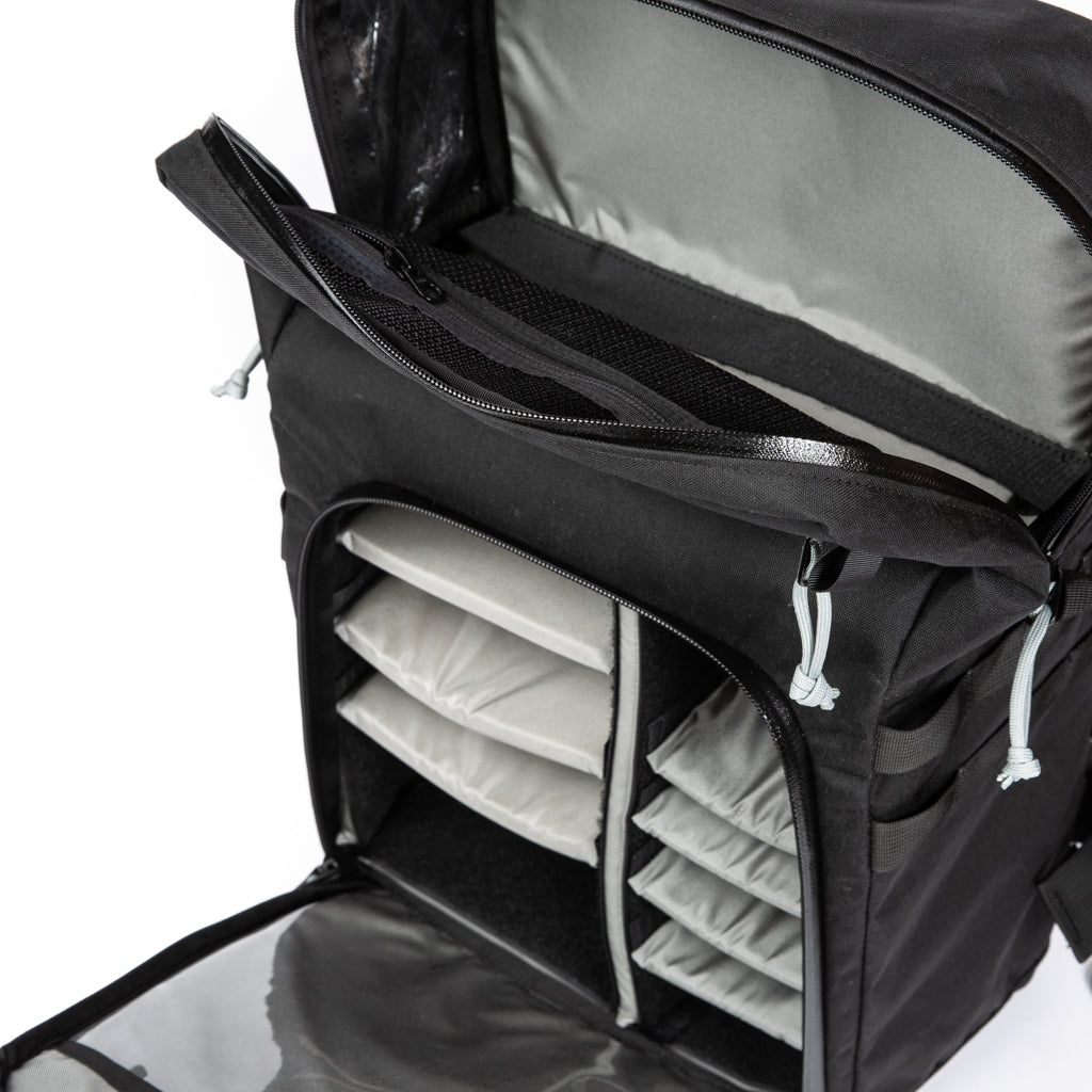  hiking camera backpack - YKK waterproof zippers - professional photographer bag - adjustable dividers - XPAC - made in USA