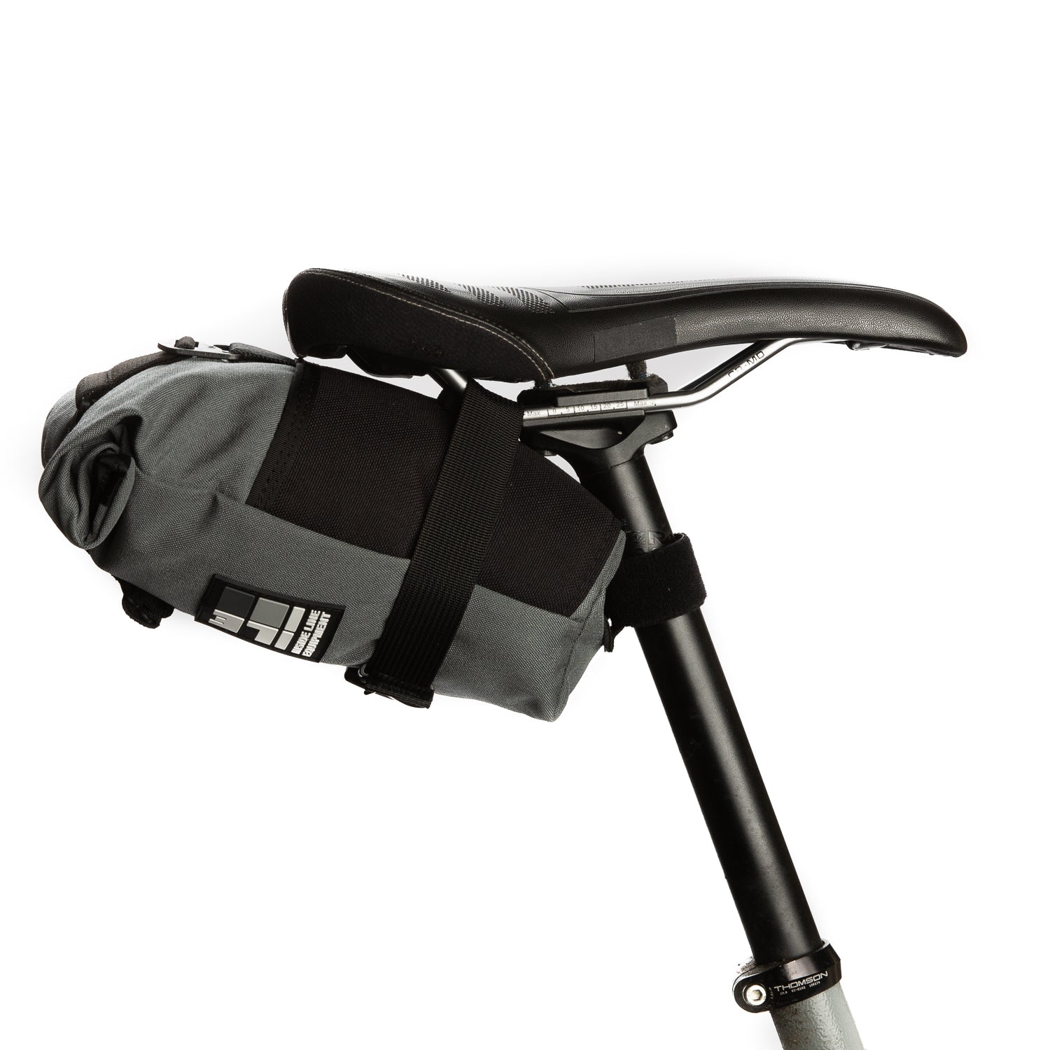 roll-top bike seat bag - Handmade Waterproof Bike Bag - XPac - under seat mount - bike tool bag - cycling road bike bag - Made in USA